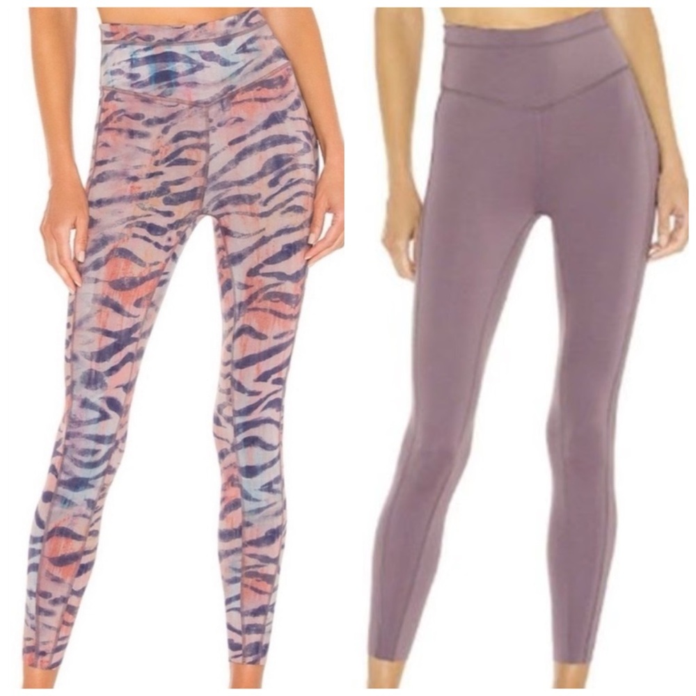 Free People Beat the Heat Reversible Leggings Tiger Combo XS